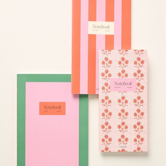 Papier Pink and Orange Notebooks Set from Anthropologie - Picture 2 of 4